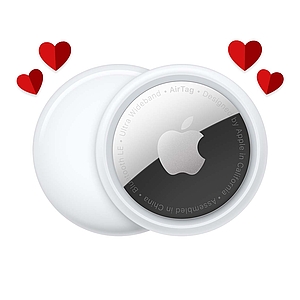 Foto Apple AirTag Valentinstag.